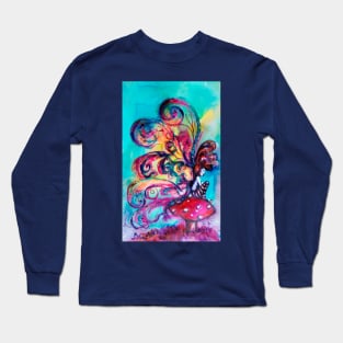 SMALL ELF OF MUSHROOMS Fantasy Watercolor Long Sleeve T-Shirt